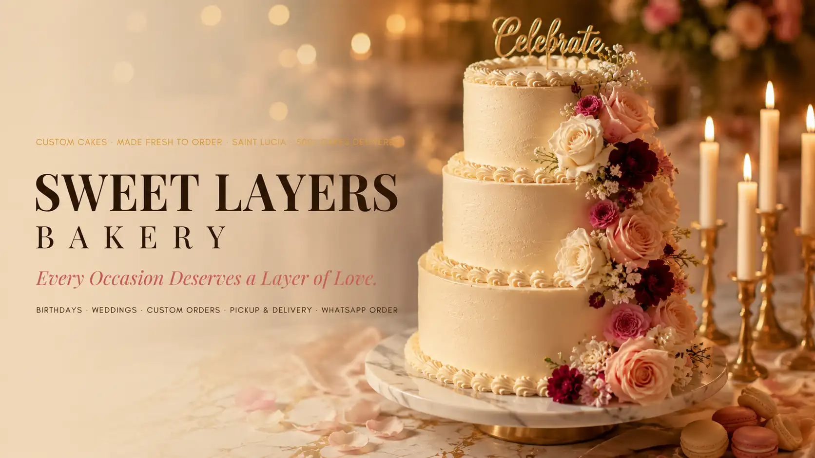 Sweet Layers Bakery — sample conversion system preview